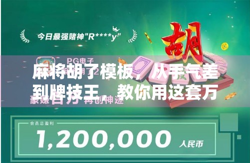 麻将胡了模板，从手气差到牌技王，教你用这套万能公式赢遍全场！