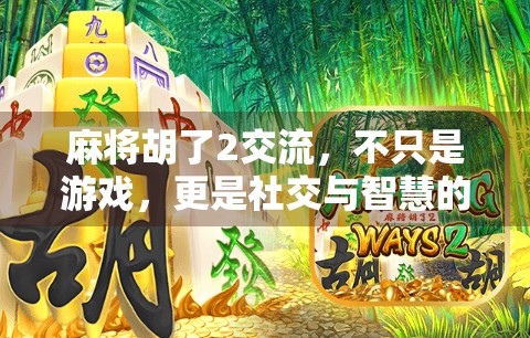 麻将胡了2交流，不只是游戏，更是社交与智慧的碰撞