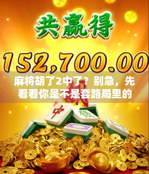 麻将胡了2中了？别急，先看看你是不是套路局里的韭菜！