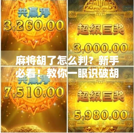 麻将胡了怎么判？新手必看！教你一眼识破胡牌真相，不再被老手套路！