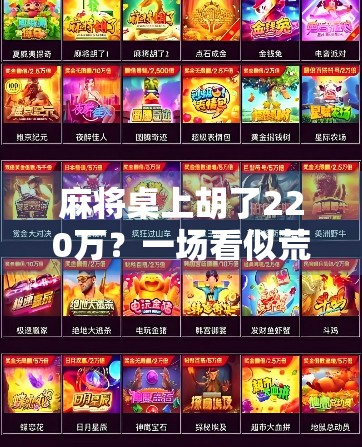 麻将桌上胡了220万？一场看似荒诞的赌局，揭开当代人对财富焦虑的隐秘出口