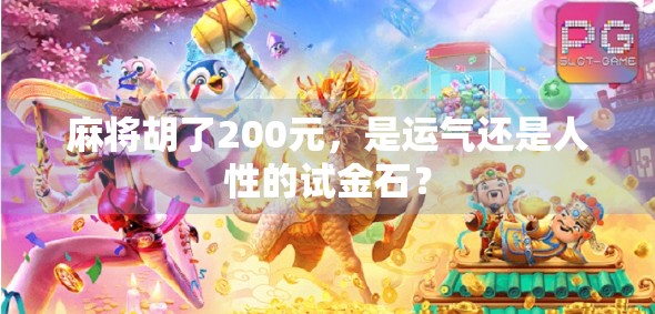 麻将胡了200元,是运气还是人性的试金石?
