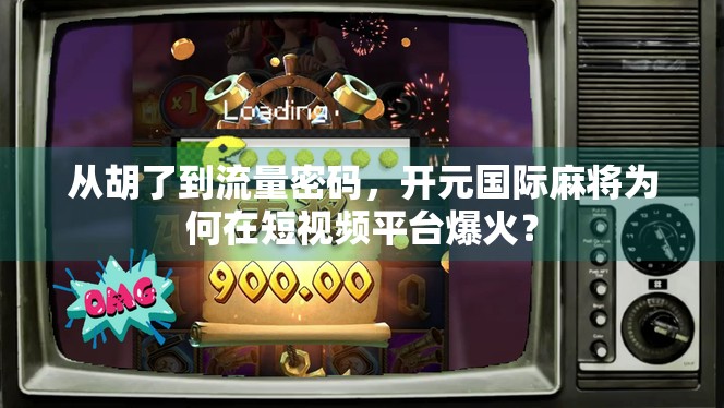 从胡了到流量密码，开元国际麻将为何在短视频平台爆火？